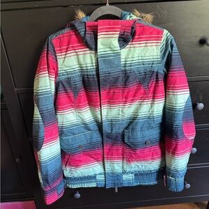 Burton Multicolor Striped Puffer Jacket
